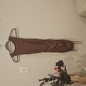 White Fox Brown Adjustable Dress